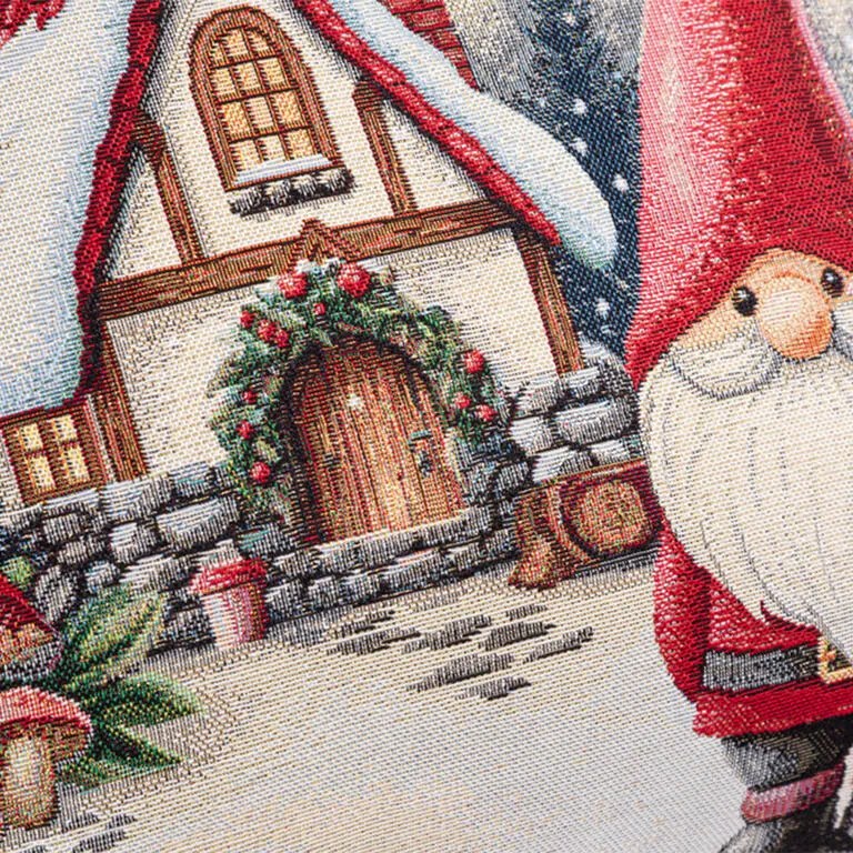 Gobelínová obliečka na vankúš VIANOČNÝ ŠKRIATOK 45 x 45 cm