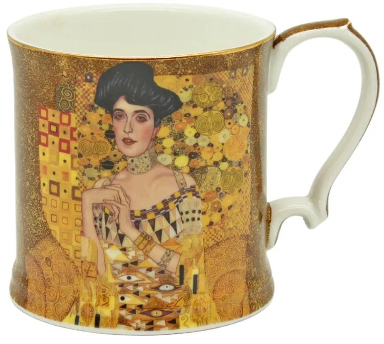 HOME ELEMENTS Porcelánový hrnček 360 ml, Klimt Adele