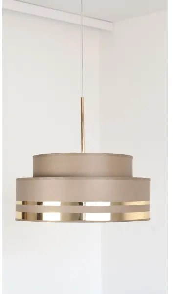 Luster na lanku TAMI 1xE27/60W/230V pr. 40 cm hnedá/zlatá