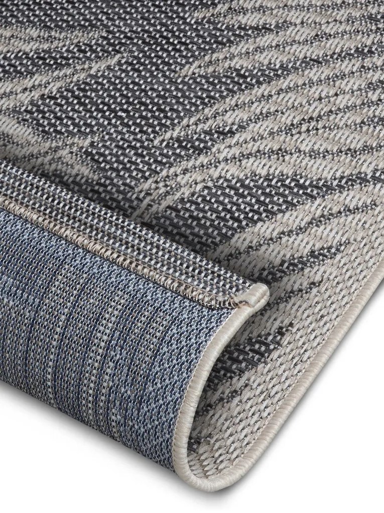 Kusový koberec Clyde 105907 Paru Grey Cream – na von aj na doma, 76x150, šedá, chodba / predsieň, Hanse Home