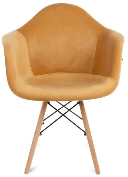 SADA 2x Jedálenská stolička NEREA 80x60,5 cm žltá/buk