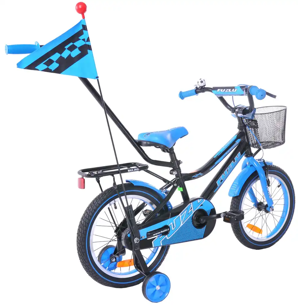 Fuzlu Detský bicykel Thor čierno-modrý 16&quot; 10&quot; 2023 | BIANO
