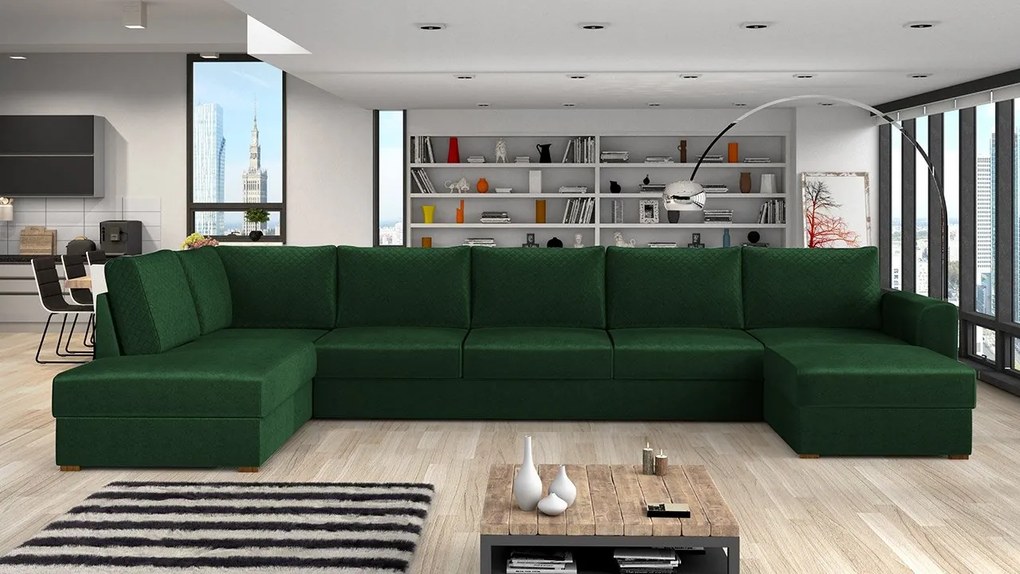 Rohová sedačka Astana Large Premium, Dostupné poťahy: Magic Velvet 2215 + Magic Velvet 2215 + Miu 2045, Strana: Ľavá