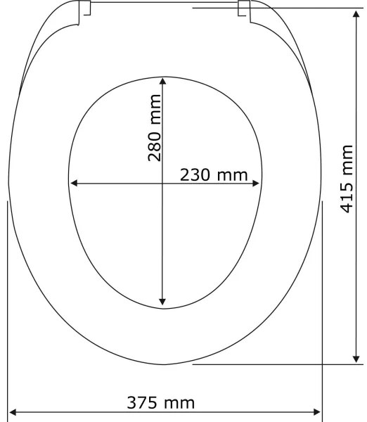 WENKO 22403100-WC sedátko SAMOS 44,5x37,5 cm modrá/strieborná