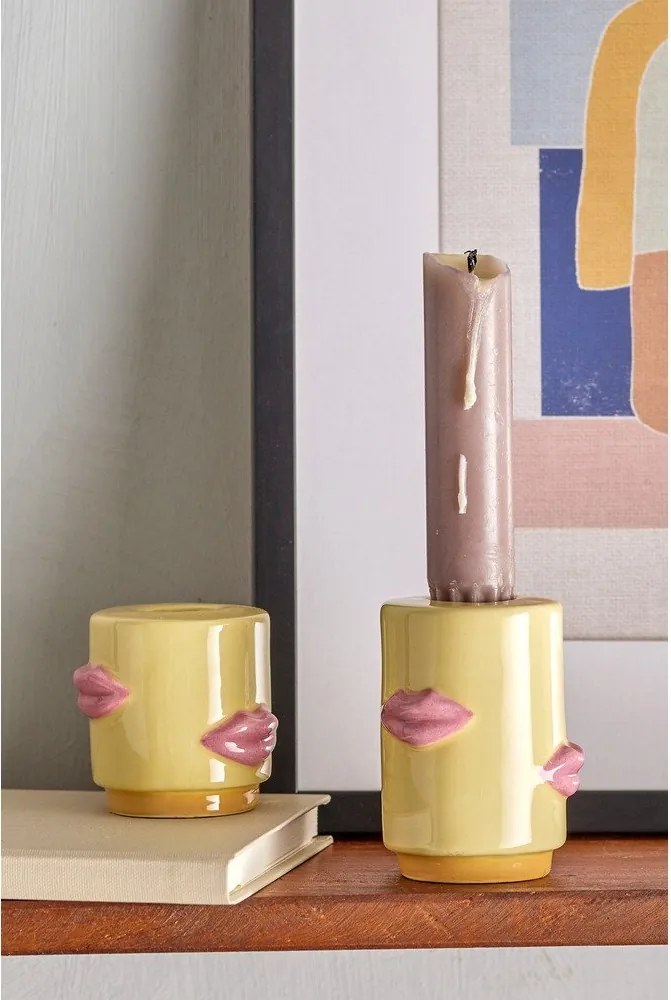 Kameninové svietniky v súprave 2 ks Sassy – Bloomingville