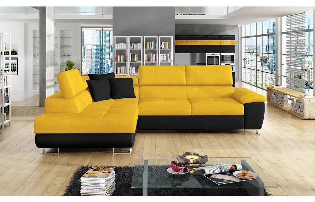 Rohová sedačka Alvin, Dostupné poťahy: Magic Velvet 2227 + Magic Velvet 2227 + Evo 29, Strana: ľavá