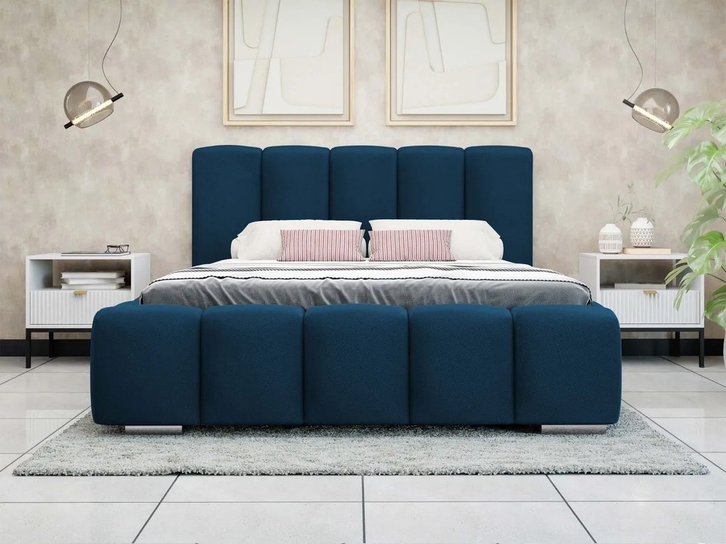 Čalúnená manželská posteľ Lisko, Rozmer postele: 160x200, Farba poťahu: Kronos 09