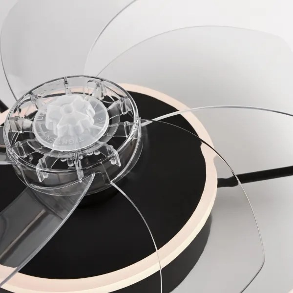 LED Stropné svietidlo s ventilátorom FARGO LED/37W/230V čierna + DO