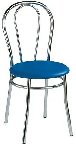 Jedálenská stolička Anett Chrom, modrá