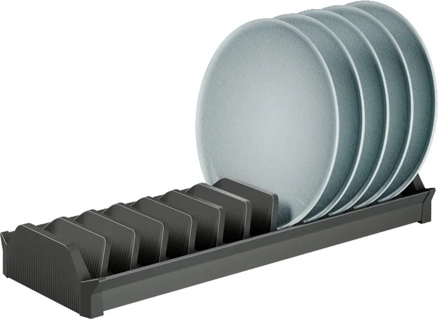 IN-DURO Držiak a odkvapkávač na taniere STRIPES, 15,8 x 47 x 5,8 cm, antracit