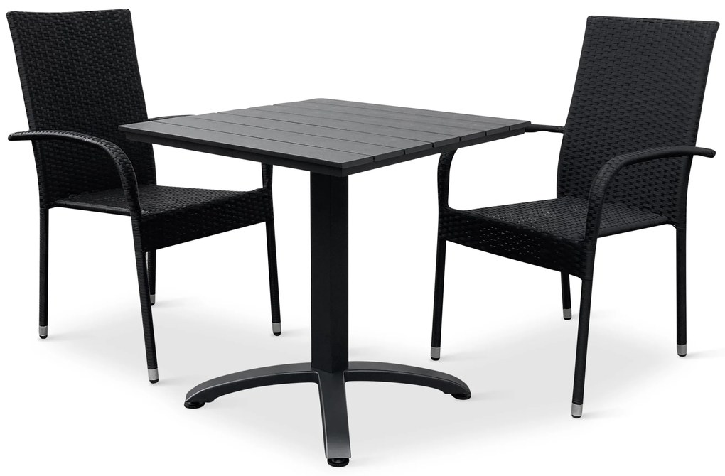 Balkónový set Ristorante + 2x ratanová stolička Paris