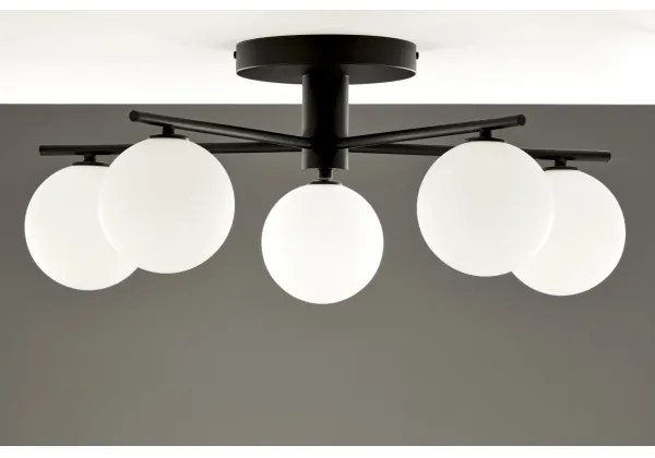 Jupiter 2049 - Prisadený luster PRATO 5xG9/14W/230V čierna/biela