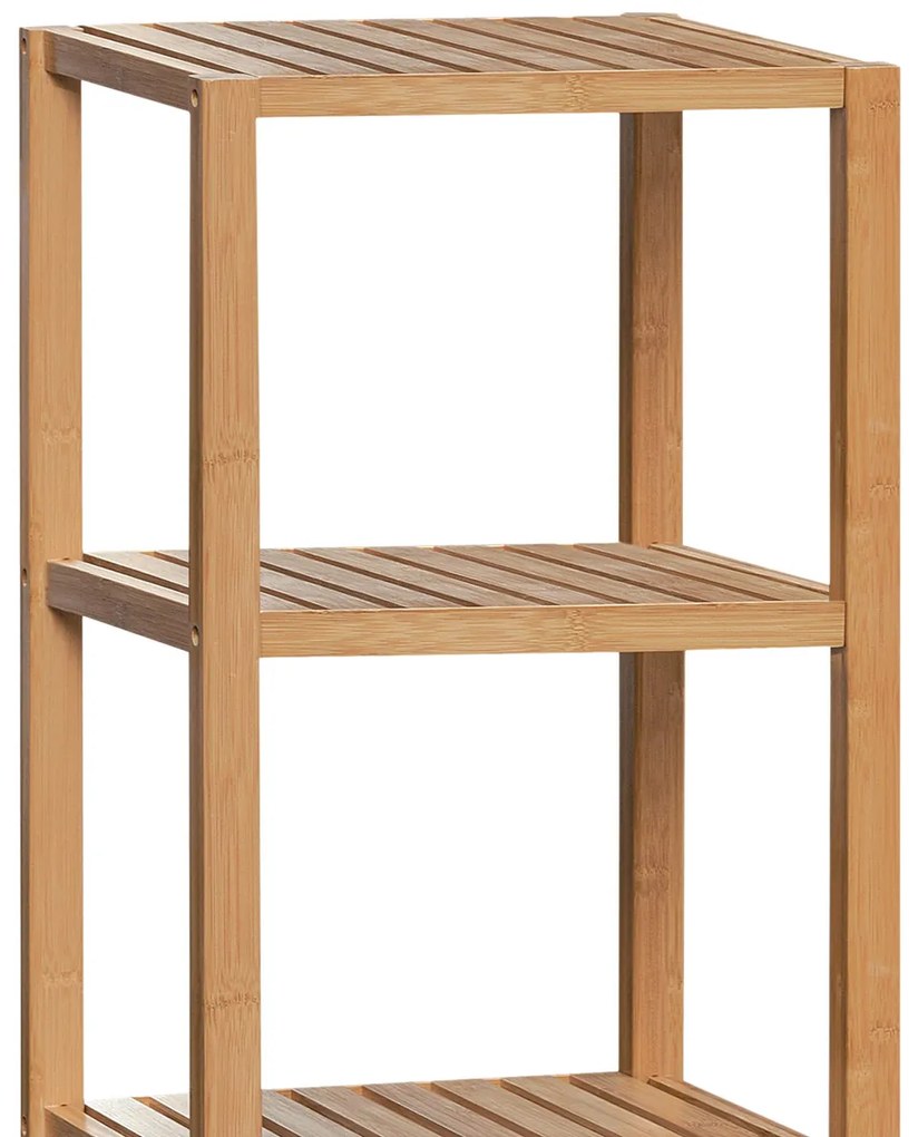 Autronic - Regál, 5 políc, masív bambus, prírodný odtieň, nosnosť 15 kg - DR-011-3 AKCE