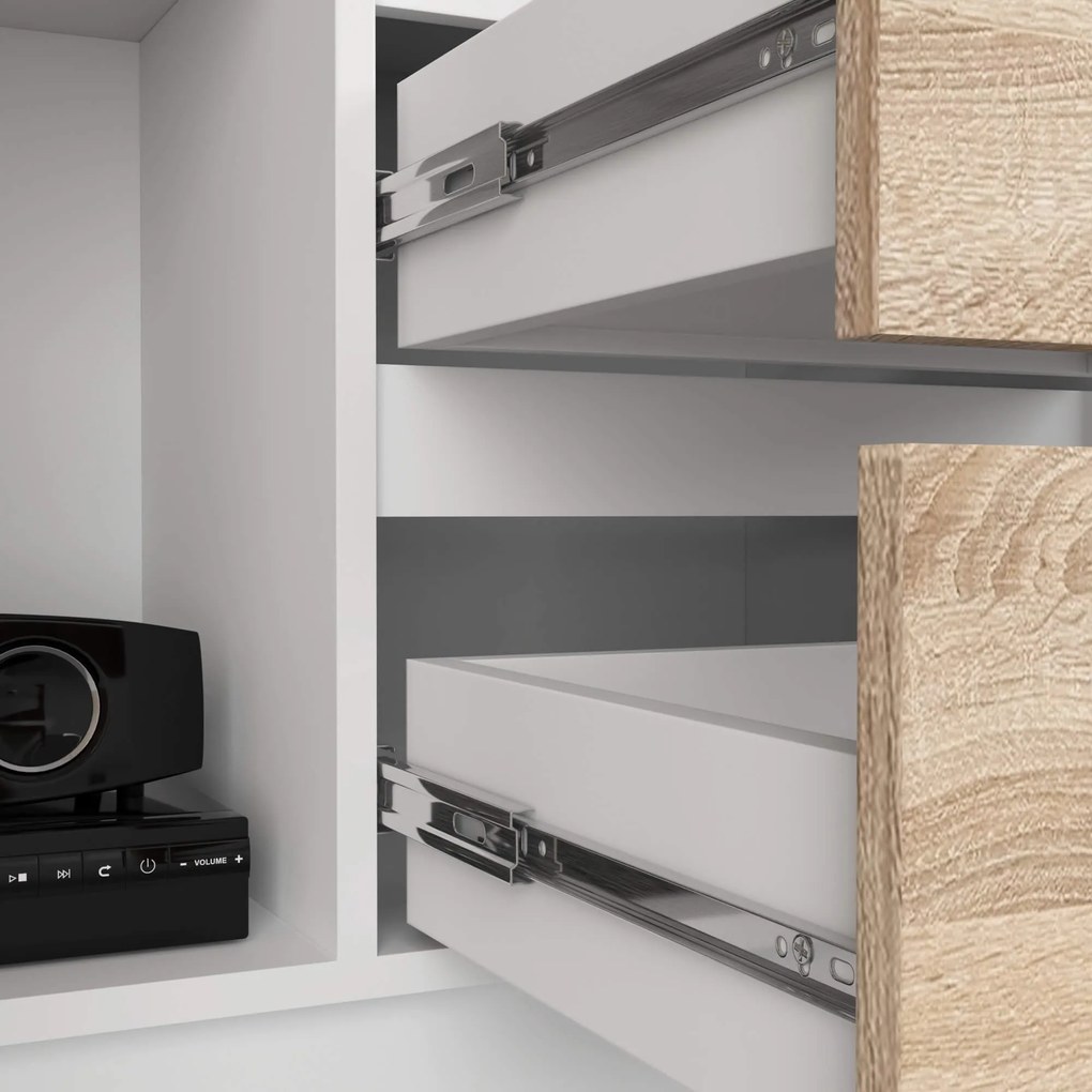 Skriňa Rexa 80 cm biela/dub sonoma