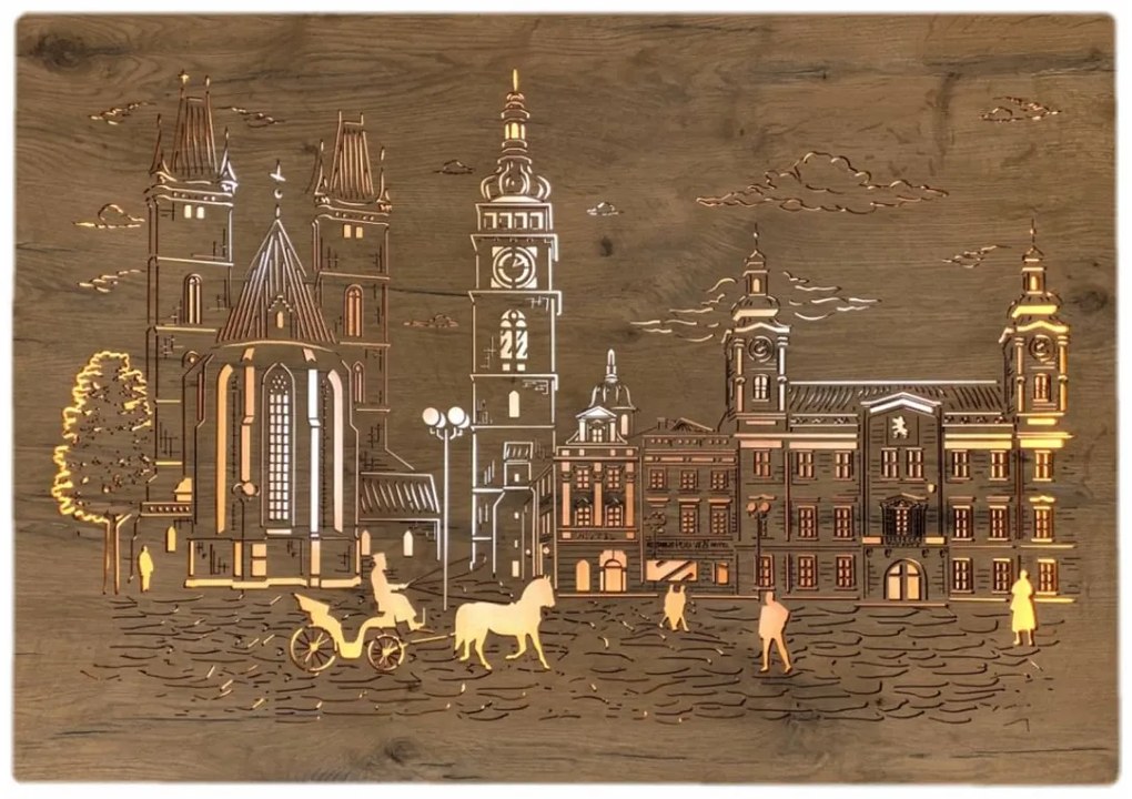 Podsvietený obraz Dedinka