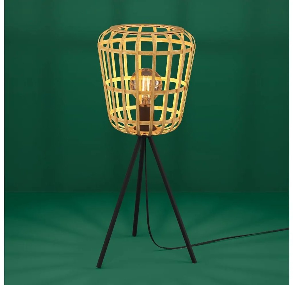 Eglo 390154 - Stolná lampa MONTEZUELO 1xE27/40W/230V bambus