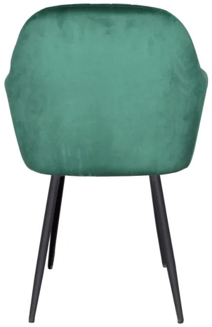 Jedálenské kresielko ZIRKÓN — látka, kov, nosnosť 130 kg, viac farieb Smaragdové