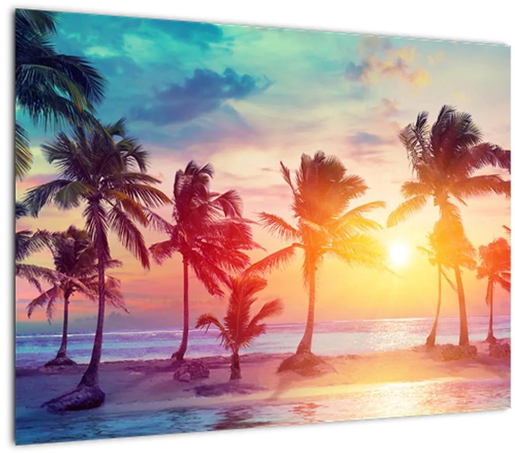 Obraz - Tropický západ slnka (70x50 cm)