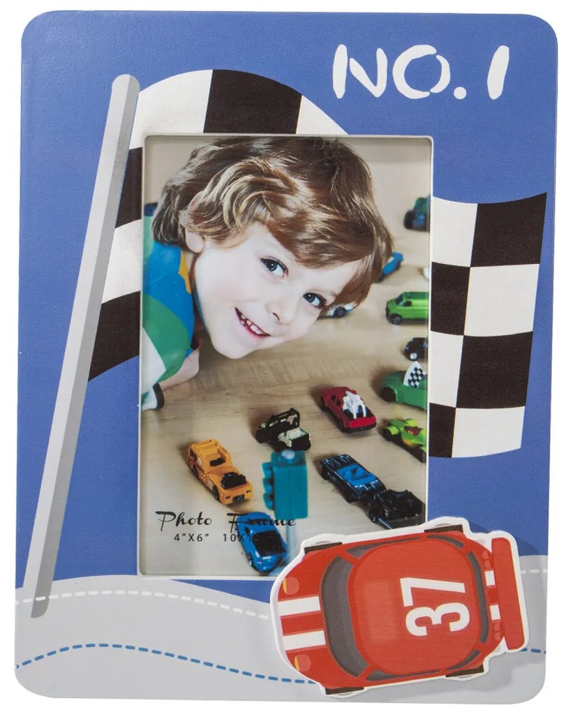 DREVENÝ DEKORAČNÝ RÁMIK ALEX (06) 17X22X1 CM MODRÝ