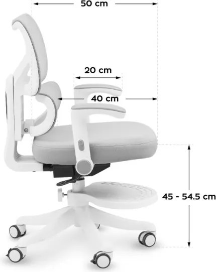 Detská otočná stolička Mark Adler Junior 5.3 Grey