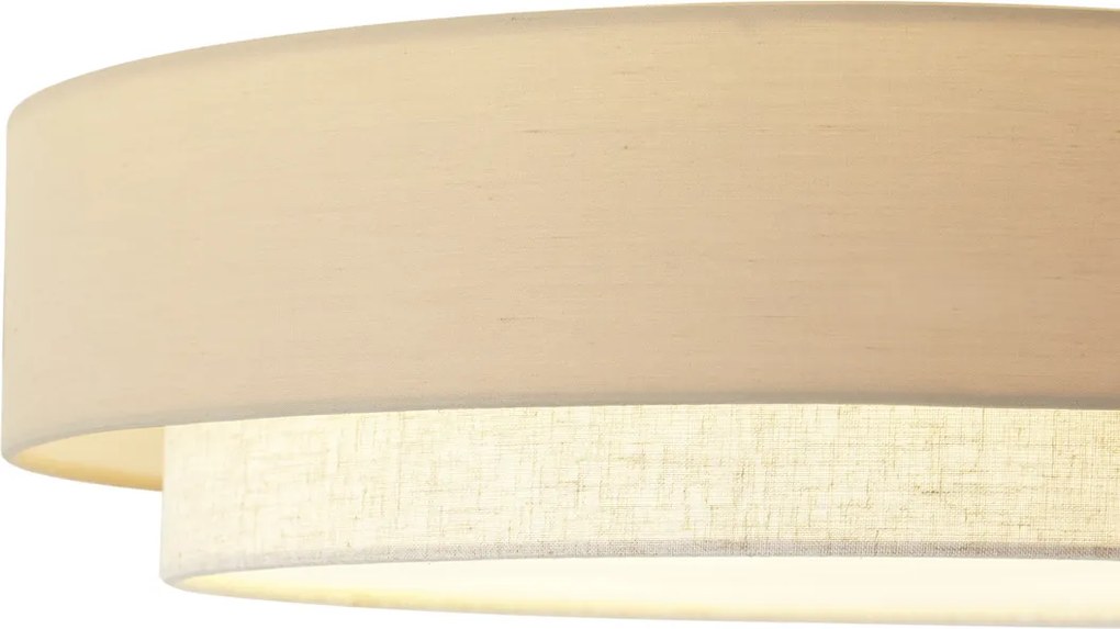 Moderné stropné svietidlo béžové 50cm 3-svetlá - Drum Duo