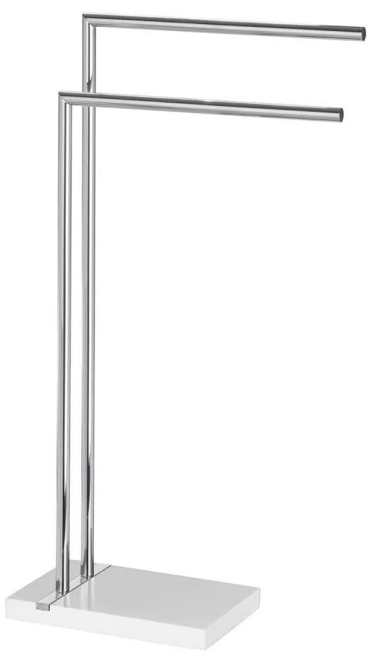 WENKO 20487100 - Stojan na uteráky NOBLE 45,5x82 cm lesklý chróm/biela