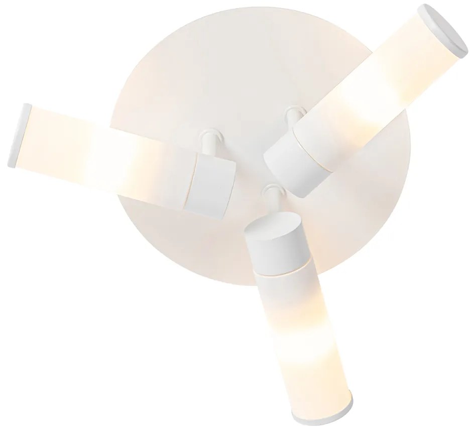 Moderné stropné svietidlo do kúpeľne biele 3-žiarovkové IP44 - Bath