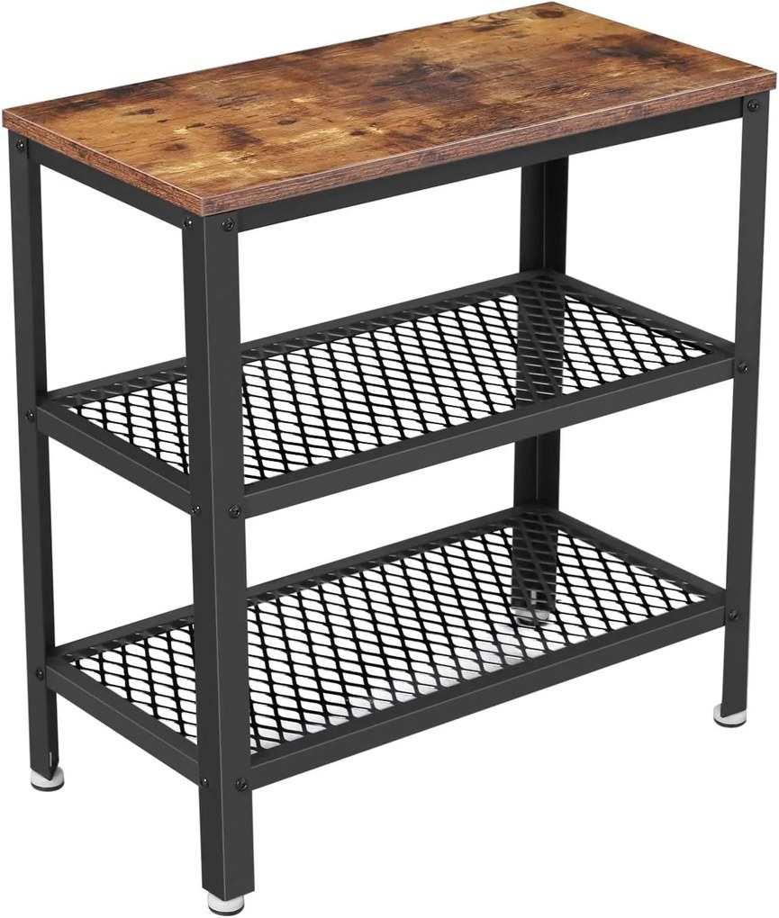 Odkladací stolík TAYLOR 60x30 cm, rustikálne hnedý