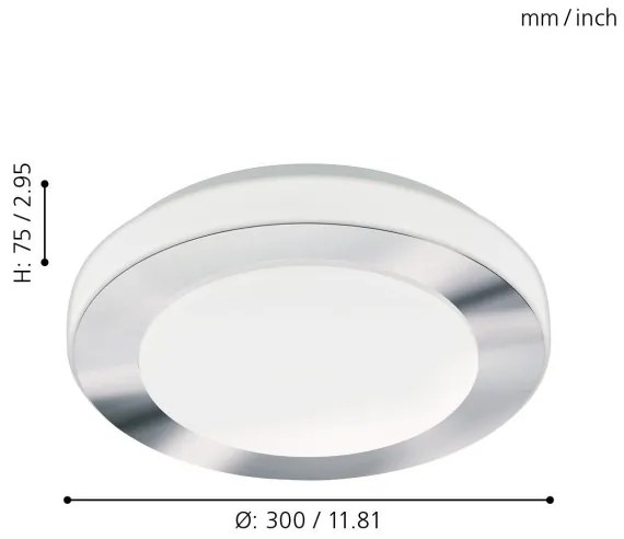Eglo 95282 - LED kúpeľňové svietidlo LED CAPRI LED/11W/230V IP44