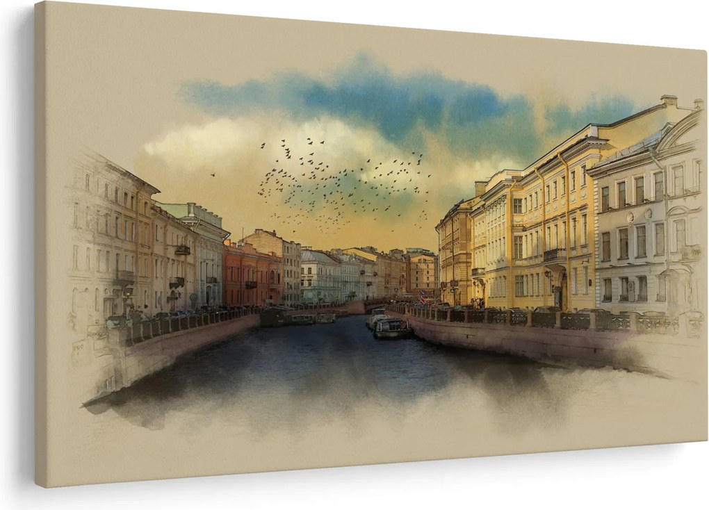 Obraz - Moyka rieka, Petrohrad, Rusko (90x60 cm)