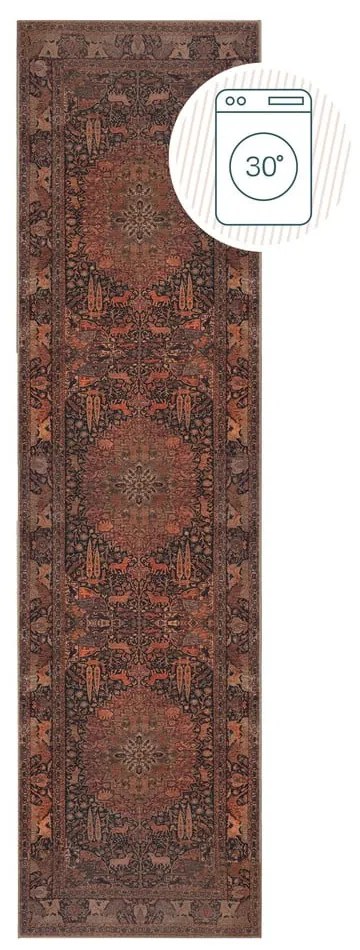 Vínovočervený prateľný behúň 60x230 cm Nico Global – Flair Rugs