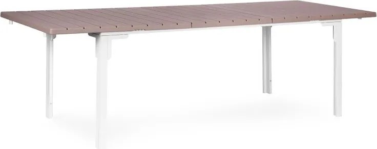 Veľký rozkladací záhradný stôl 180–240 cm pre 12 osôb sivá