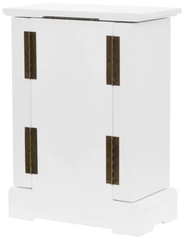 vidaXL Skrinka na šperky so zrkadlom, MDF, 25 x 13,5 x 34 cm-