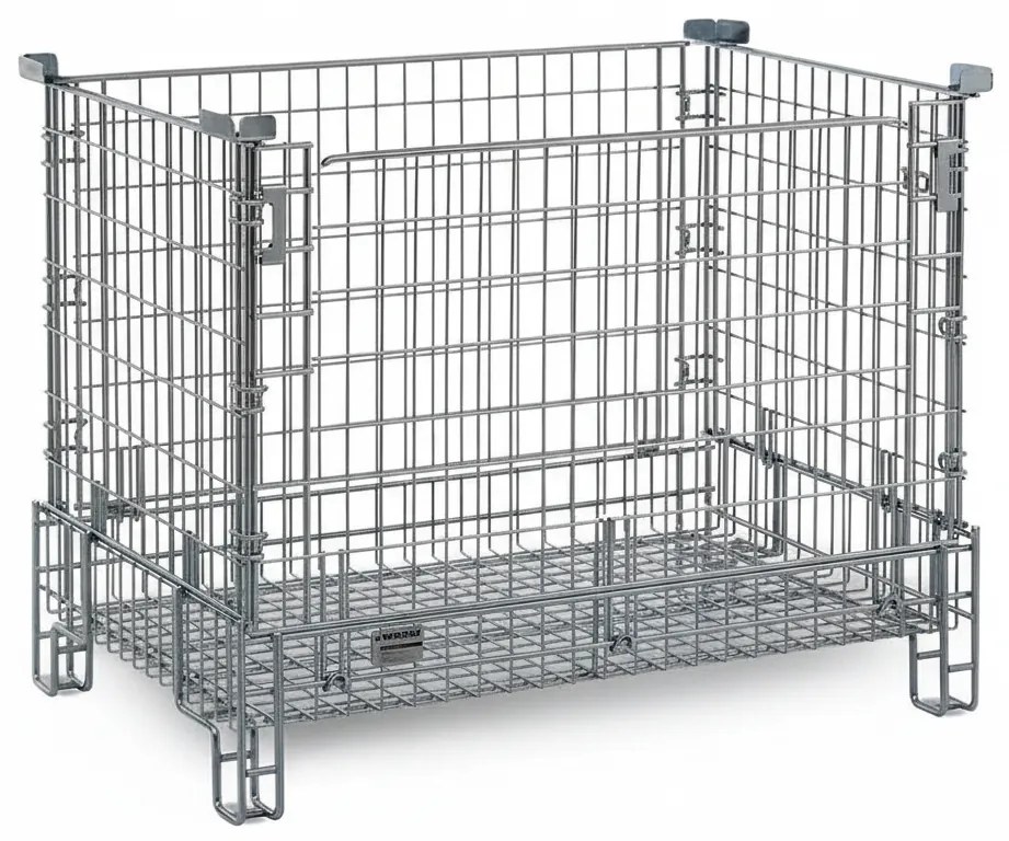 Wanzl Drôtený paletový kontajner PC 1000/1, sklopná podliena stena