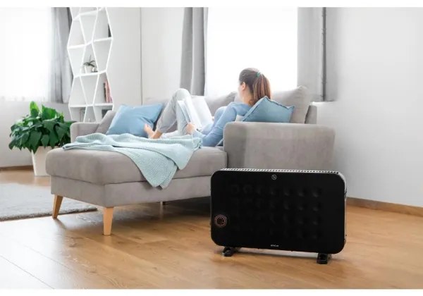 Sencor - Elektrický priamotop/konvektor 750/1250/2000W/230V termostat IP24 čierna