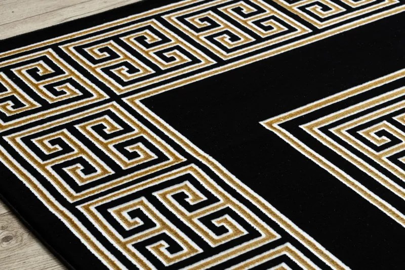 Dywany Łuszczów Kusový koberec Gloss 6776 86 greek black/gold - 80x150 cm