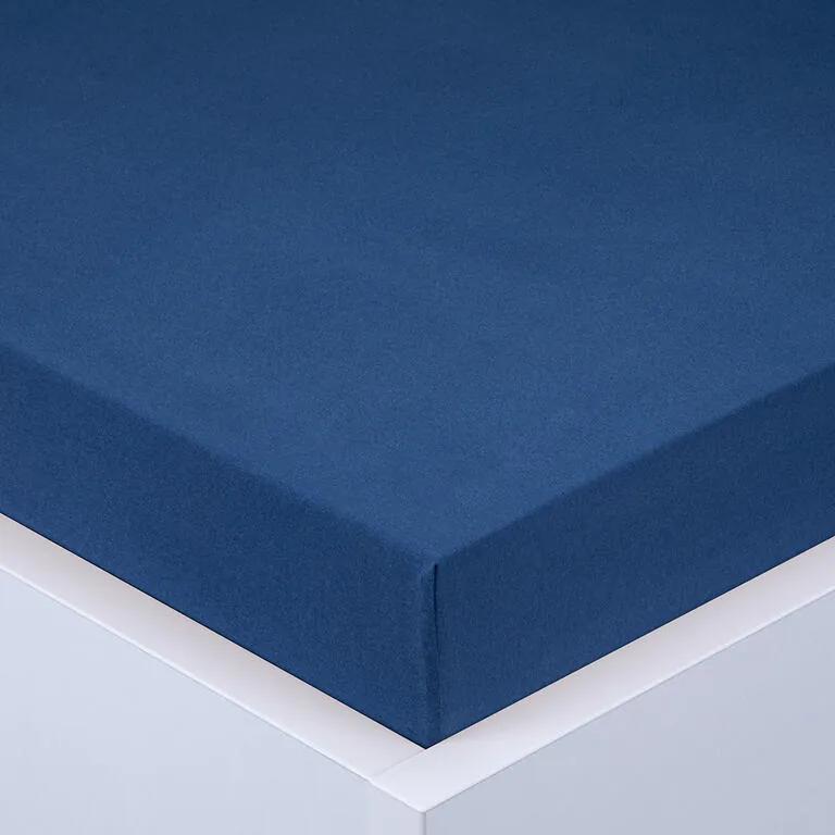 Napínacia plachta na posteľ jersey EXCLUSIVE kráľovsky modrá 160 x 200 cm