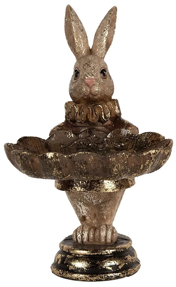 Dekorácia králik s miskou - 11*9*15 cm
