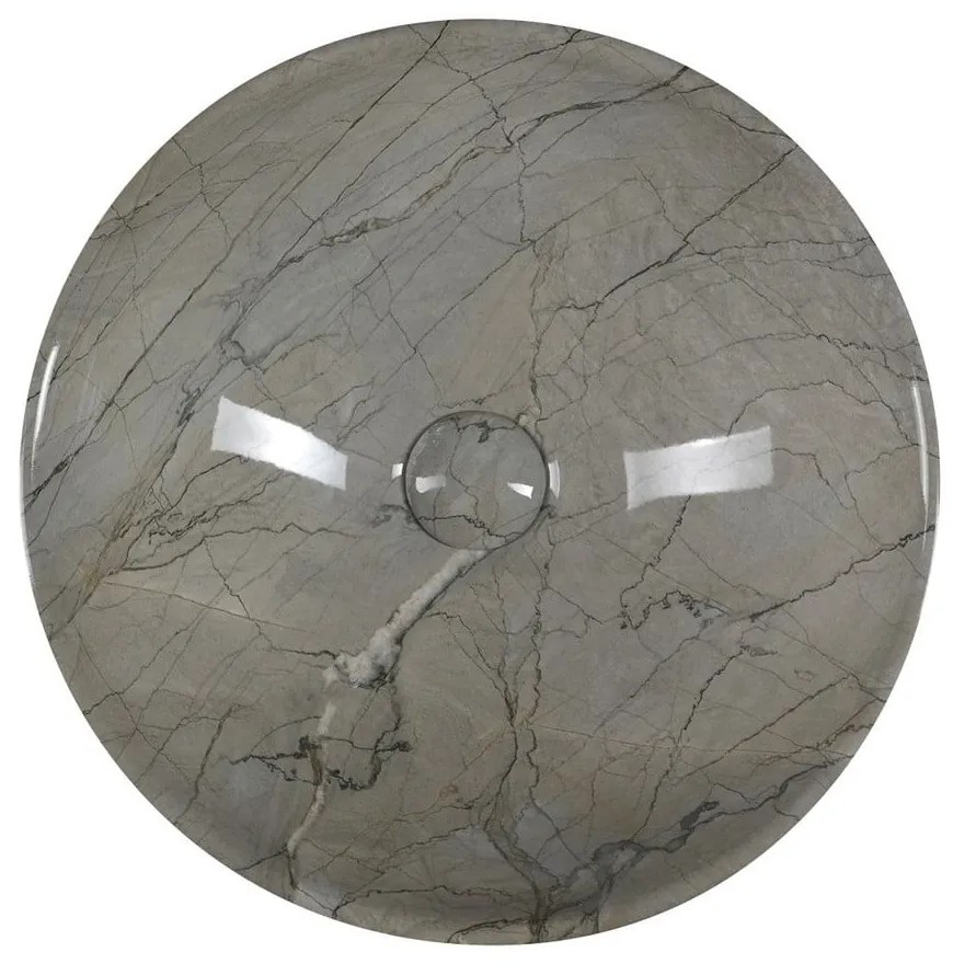 Sivé keramické okrúhle umývadlo ø 42 cm Dalma – Sapho