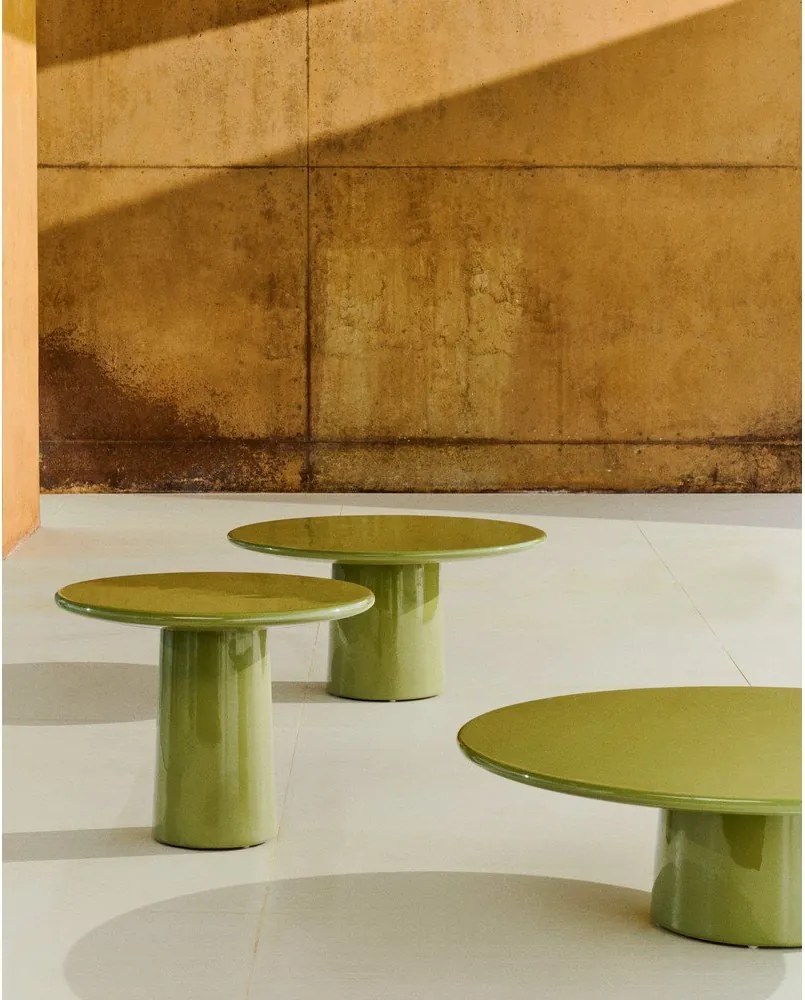 Betónový okrúhly Záhradný konferenčný stolík ø 65 cm Albanella – Kave Home