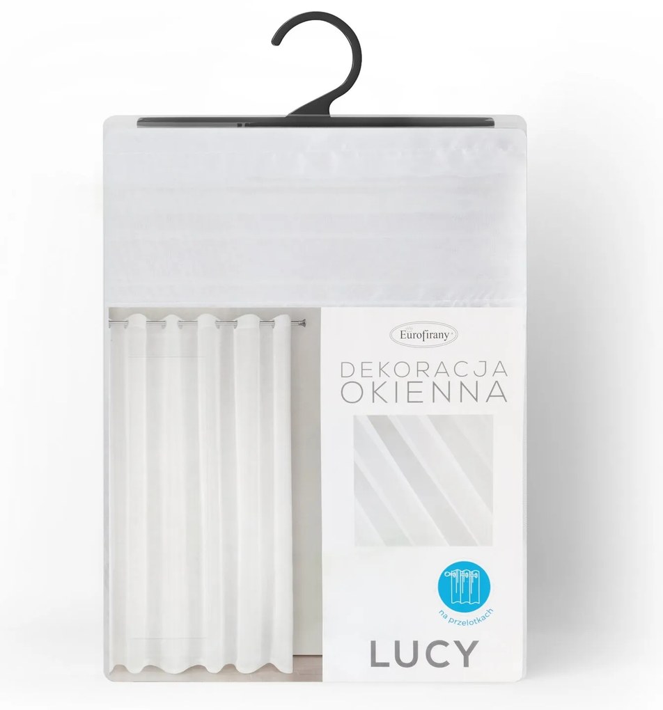 ZÁCLONA NA KRÚŽKOCH LUCY 400X250 CM BIELA
