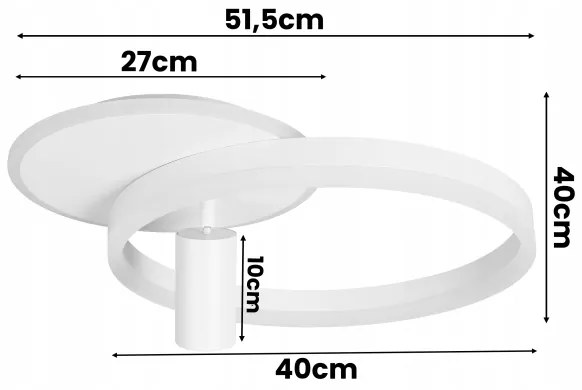 LED Stropné svietidlo LED/38W/230V + 1xGU10/30W biela