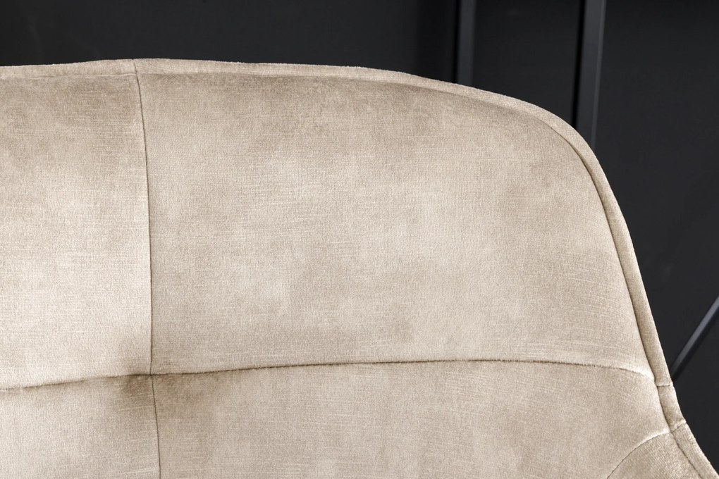 Barová stolička Euphoria 100cm champagne greige velvet