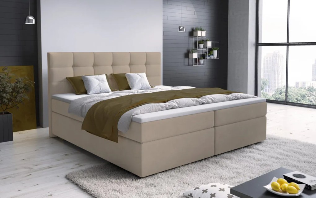 Čalúnená posteľ boxspring GLOSE - Cosmic 05 / 160x200 / nie