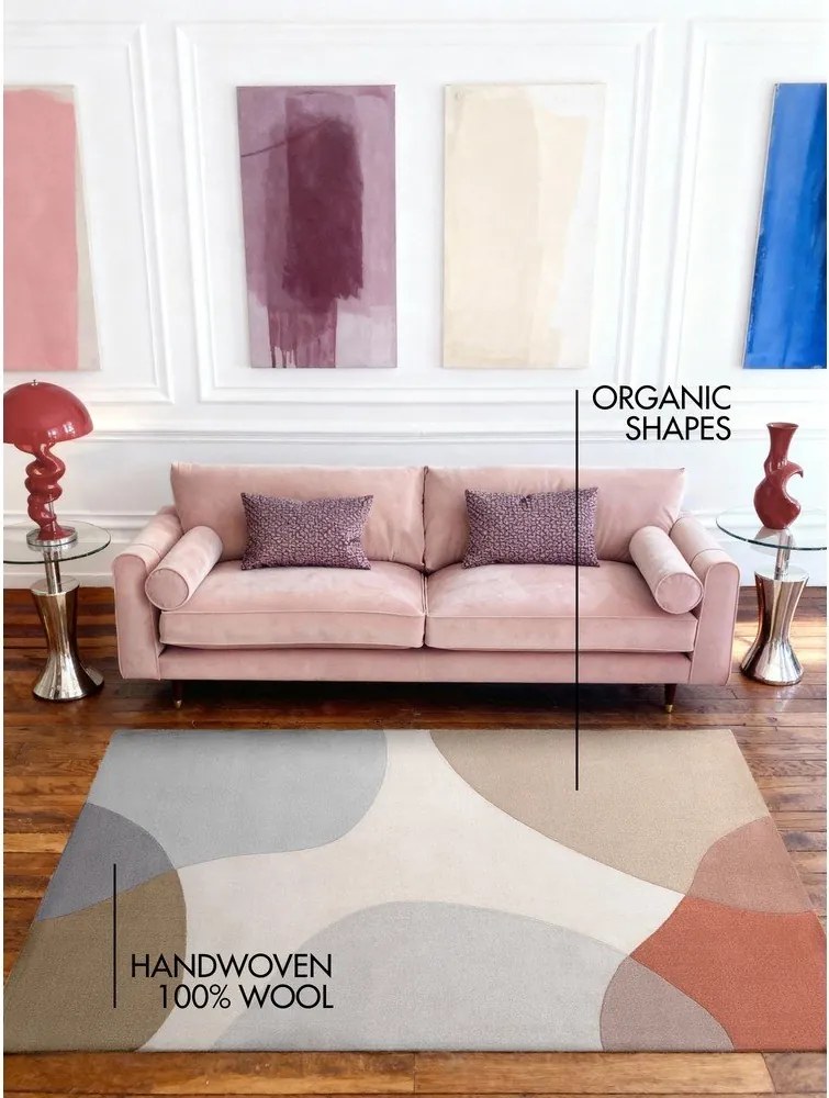 Béžový ručne tkaný vlnený koberec 200x300 cm Hackney Clarissa – Ted Baker