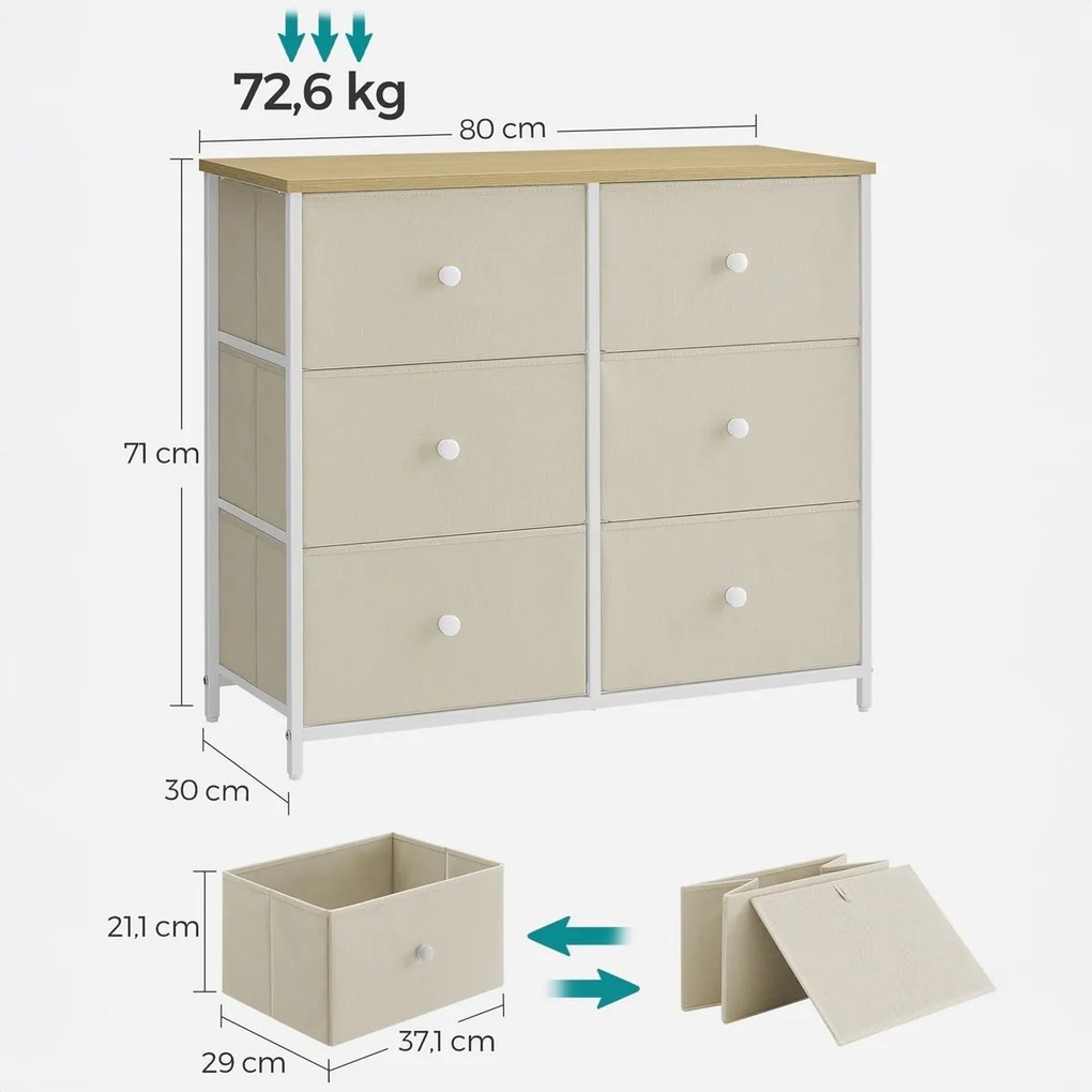 Komoda E1033 WT, 80 cm, L
