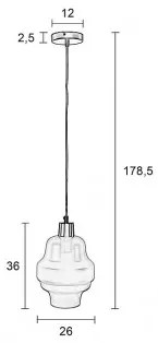 Závěsná lampa ROSE, blue White Label Living 5300133