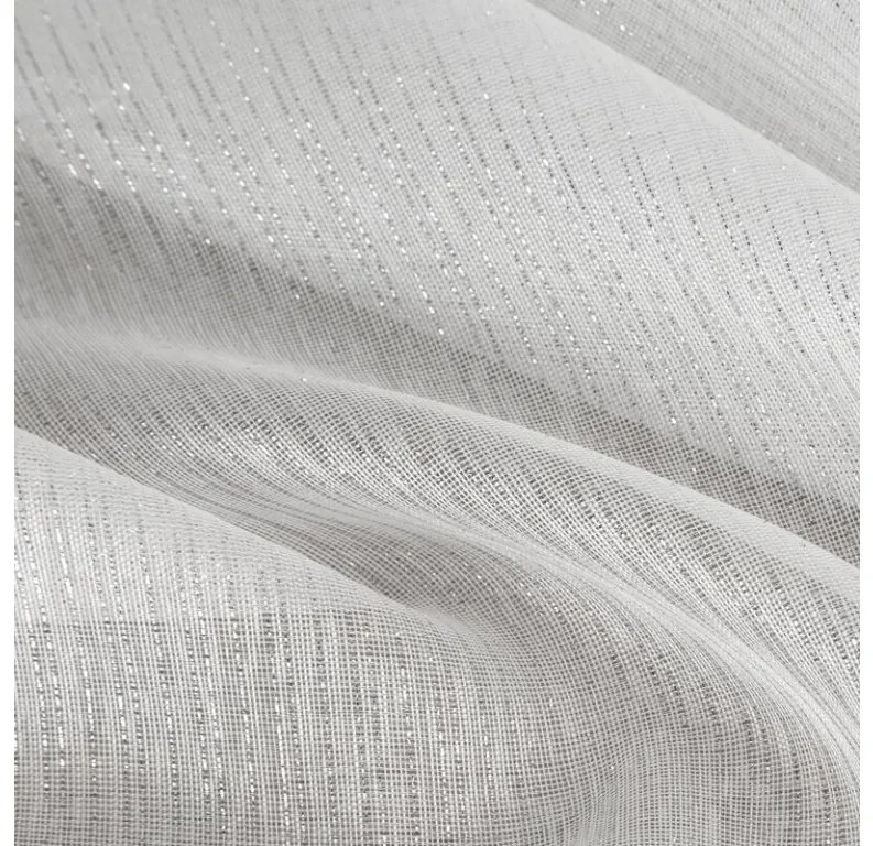 DECOREUM Polopriehľadný, vzdušný jednofarebný lurexový záves s lesklým povrchom 140 cm x 250 cm biela 100 % polyester Rozmer varianty: 300 cm x 250 cm, Farba varianty: Biela 104686