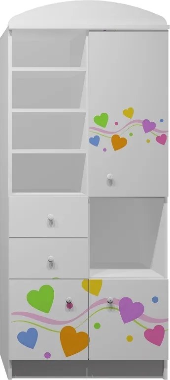 Regál FAREBNÁ SRDIEČKA - TYP D