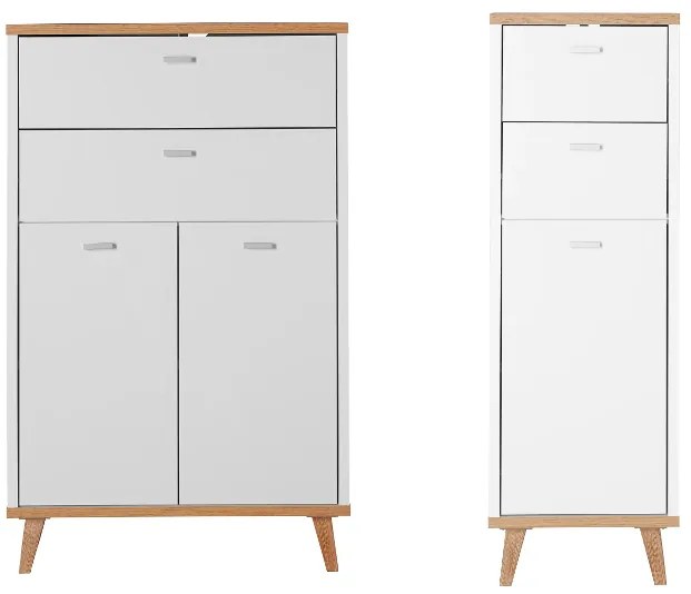 Livarno home Skrinka do kúpeľne Corfu, 60 x 96 x 28 cm + Skrinka do kúpeľne Corfu, 32 x 96 x 28 cm  (800008576)